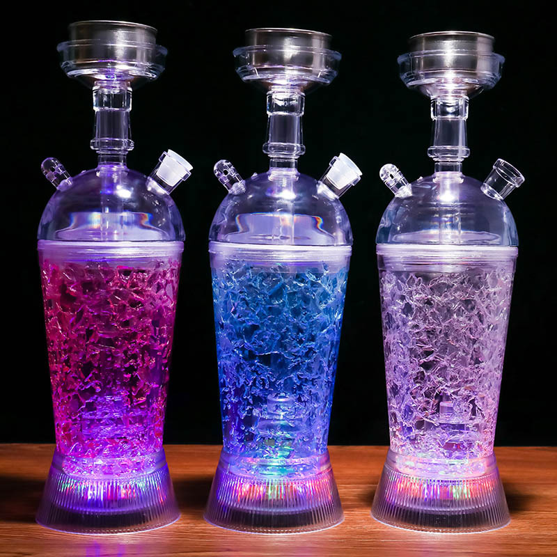 Buy Dropship Products Of Hot Sale Acrylic Hookah Cup Set With LED Light