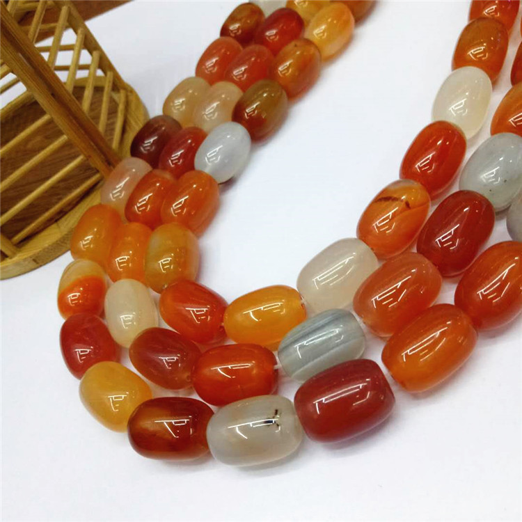 13*18MM natural red agate bucket bead bracelet loose beads semi-finished product wholesale DIY drum bead jewelry matching beads are selling well detail image 3