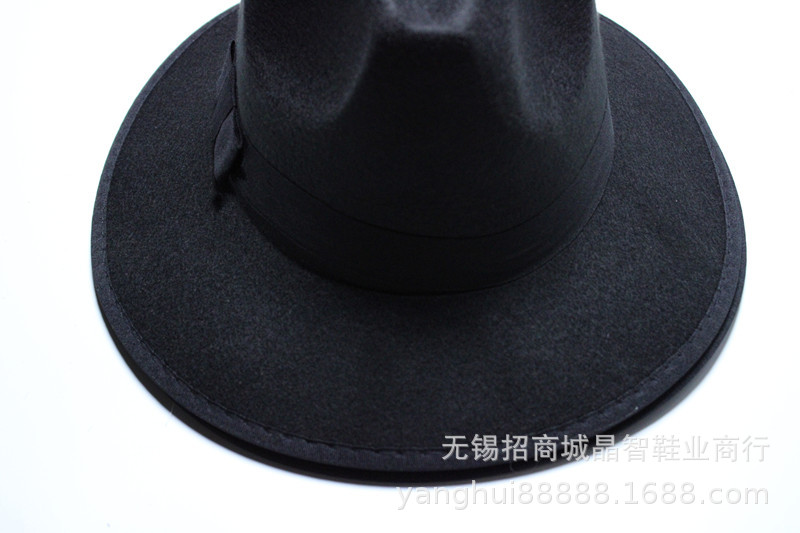 礼帽男大檐绅士帽复古上海滩帽子魔术道具帽表演英伦爵士舞帽批发