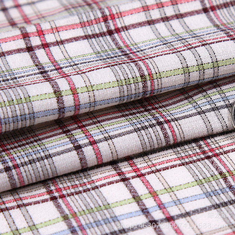 新品上架 仿麻色织格子布 春夏休闲时尚衬衫服装面料 厂家供应