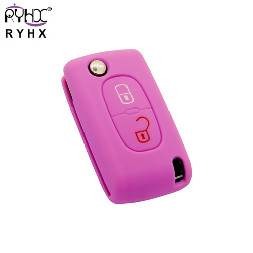 Applicable for Peugeot Fold 2 Key 2062074008 Car Interior Accessory Silicone Car Key Cover Customization