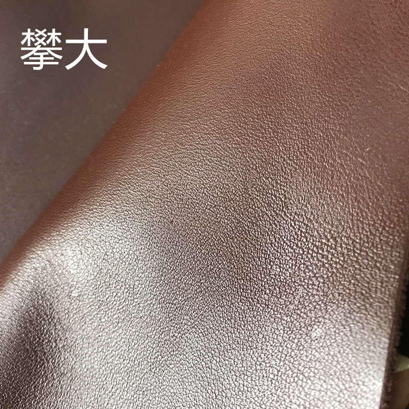 全粒面头层牛皮 头层纳帕纹牛皮 棕色黄牛皮现货纳帕纹鞋面牛皮革