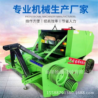 拖拉机带动大型玉米秸秆收割打捆机厂家   站立秸秆青储打捆机