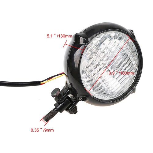 Motorcycle accessories 3.5-inch motorcycle modified retro headlight electric car cool black headlight headlight