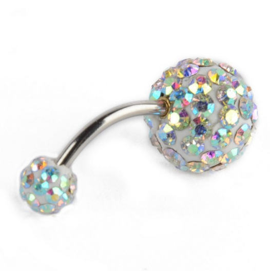 Fashion Flower Stainless Steel Diamond Zircon Belly Ring 3 Pieces display picture 5