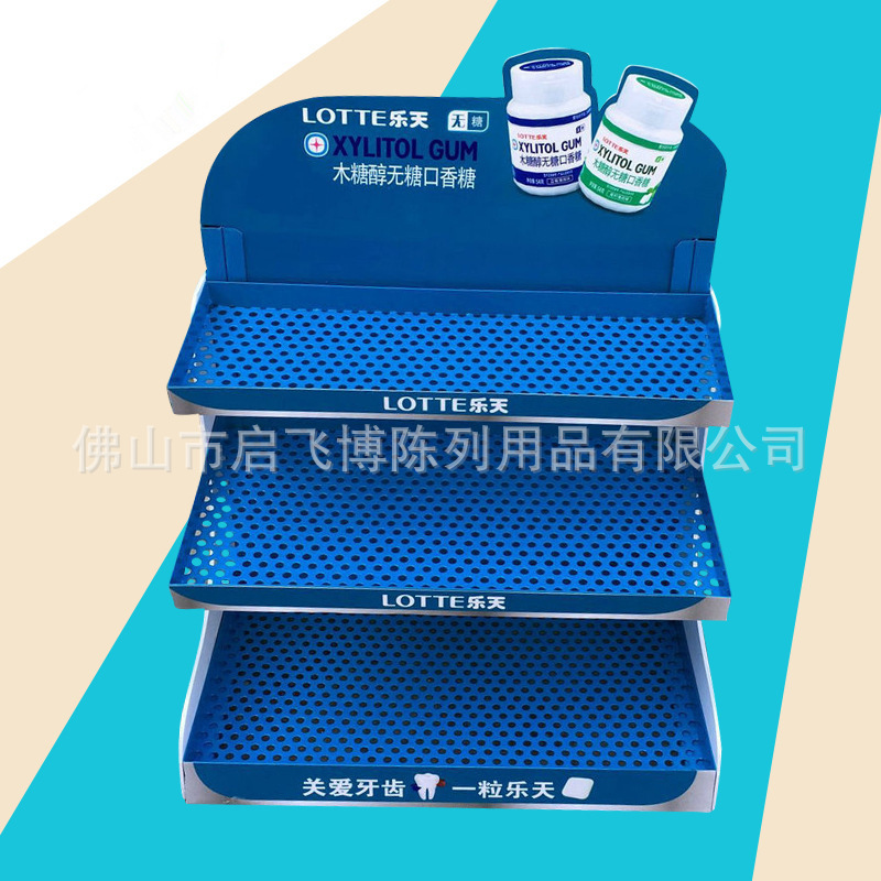 厂家供应糖果食品促销架 货架端头侧挂架 多层陈列架 零食展示架