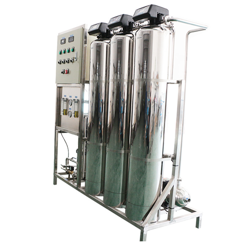 小型生产纯净水设备 反渗透 0.5吨不锈钢管道连接一体化纯水系统