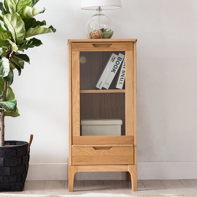 Japanese solid wood Wine cabinet Imported White oak Cabinet Small apartment a living room Modern minimalist high school combination Wine cabinet