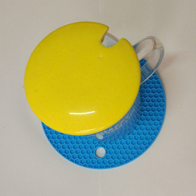 14cm nhỏ mô hình di động cách silicone pad coaster placemat cách nhiệt phần nhỏ tổ ong mat mat bảng chiếu bảng Silicone giả