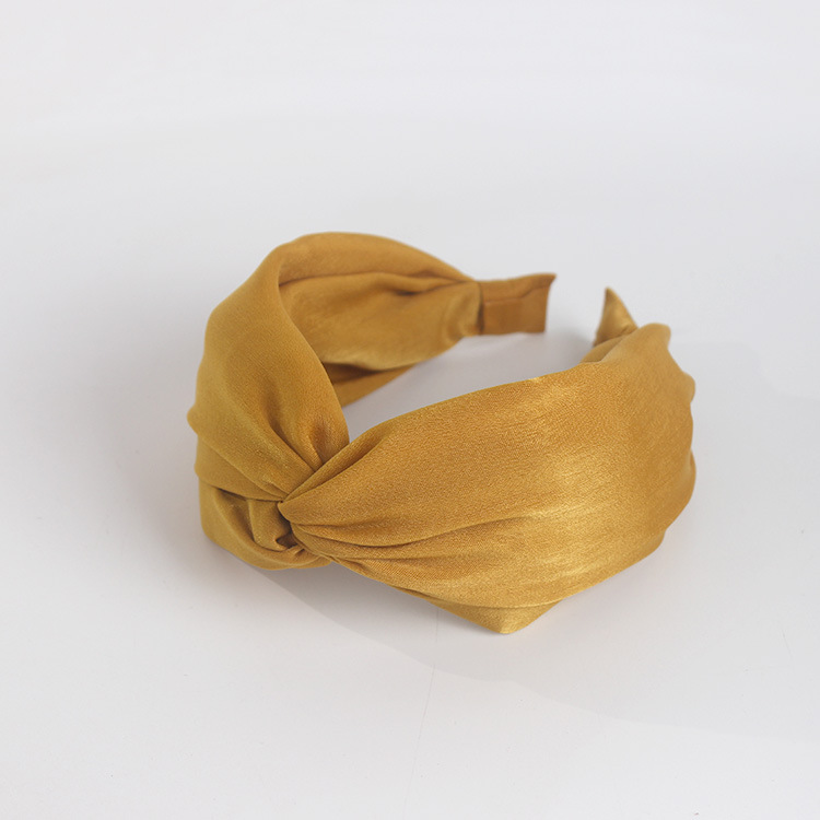Frau Mode Einfacher Stil Einfarbig Tuch Kopfbedeckung Nationale Flut Haarband display picture 6
