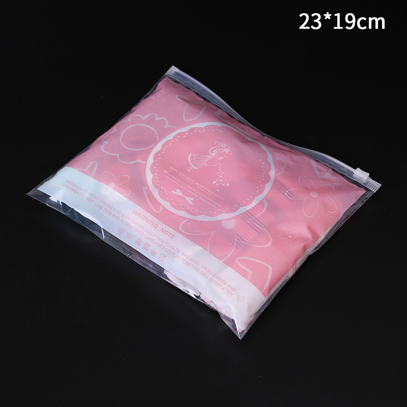 现货新品23*19可爱小仙女水膜拉链塑料袋母婴幼儿儿童服装包装袋