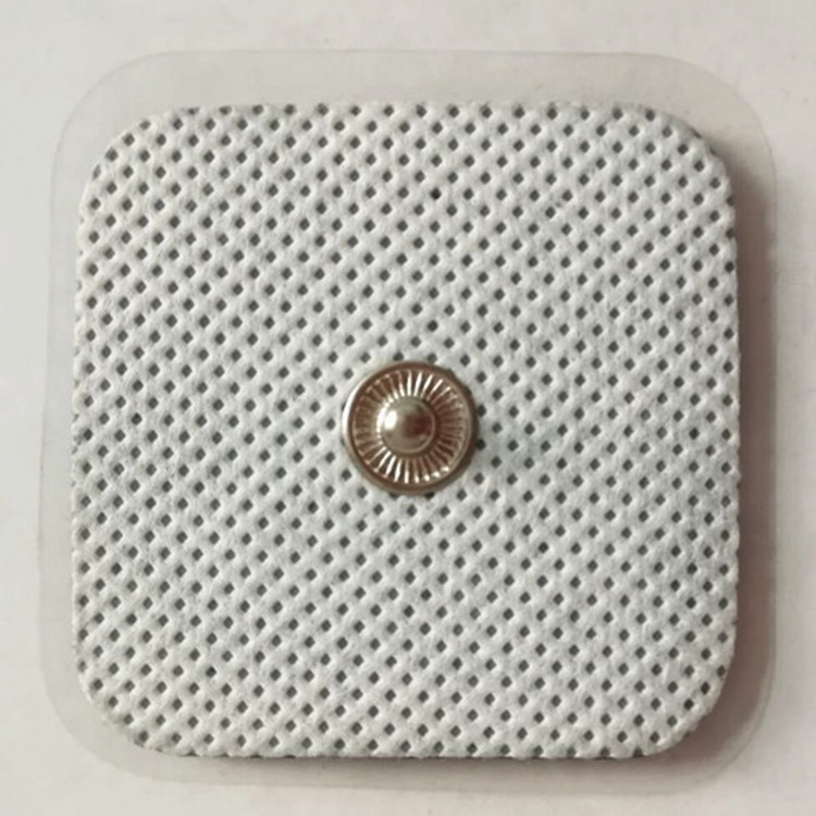 4*4cm中间按扣无纺布电极片阿是穴位贴片电疗机治疗仪理疗仪粘片