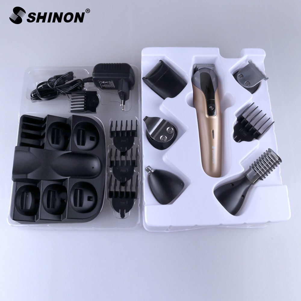 新款六合一多功能油头理发器 充电式电推剪T型刀头发廊专用理发剪