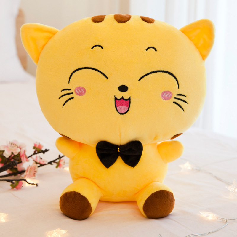 Yellow squint big face cat