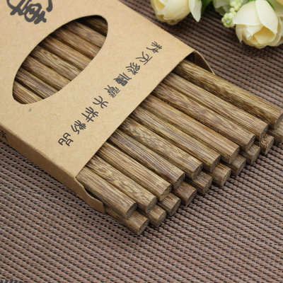 天然鸡翅木筷子 无漆无蜡无油原生态环保竹木筷子盒装批发