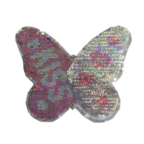Butterfly Double-sided Sequin Embroidery Kiss Reversible Color Changing Beads Cartoon Animal Cloth Stickers display picture 3