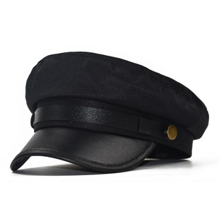 Women's Basic Solid Color Wide Eaves Beret Hat display picture 6