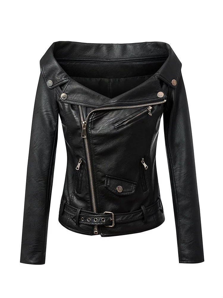Veste cuir femme en PU - Ref 3331358 Image 1