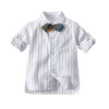 Summer shirt for boys, bow tie, European style, children's clothing, long sleeve