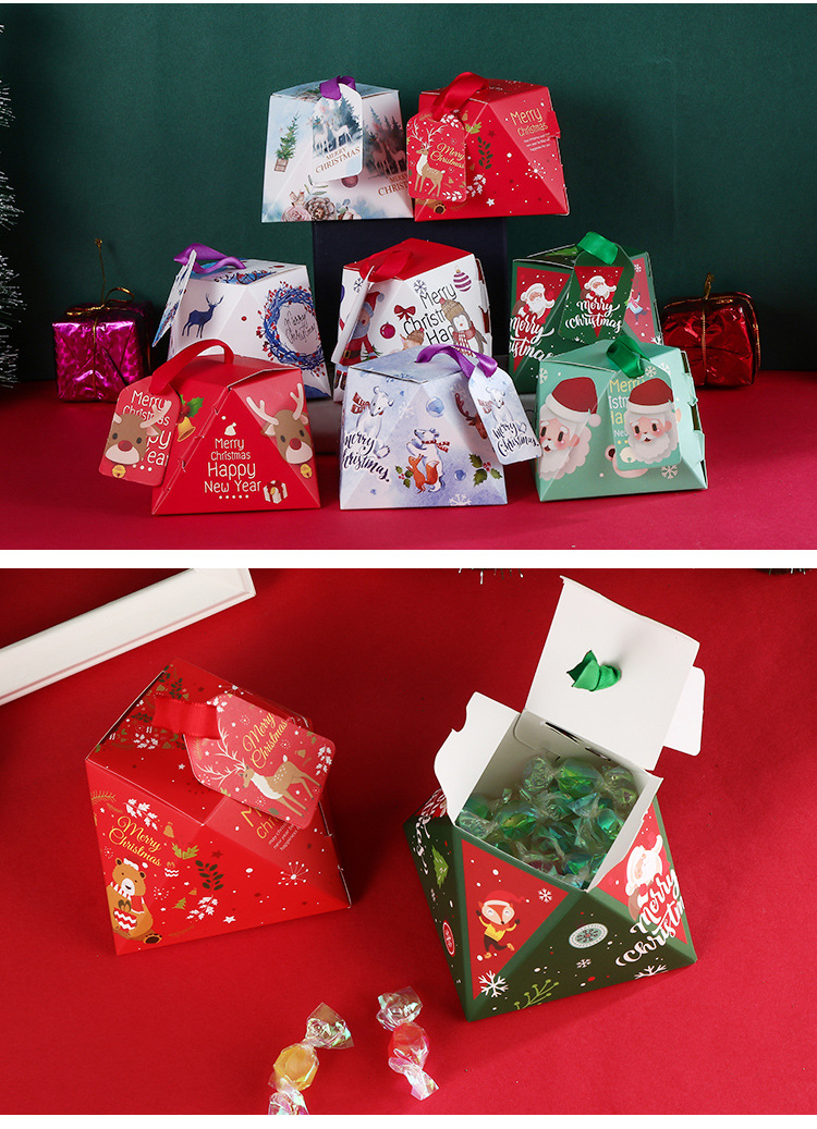 Paper Material Christmas Festival Santa Claus, Elk Pattern Cute Style Christmas Cute Santa Claus Elk Paper Party Gift Wrapping Supplies