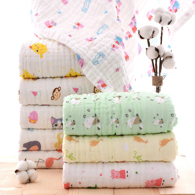 【泡泡童被】6层纱布褶皱水洗110*110cm新生婴幼儿泡泡纱布浴巾|ms