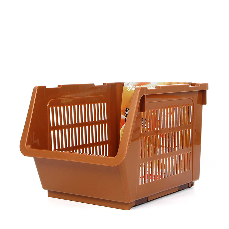 小号 优适家品可叠加厨房置物架蔬菜水果收纳框脏衣收纳篮带轮子