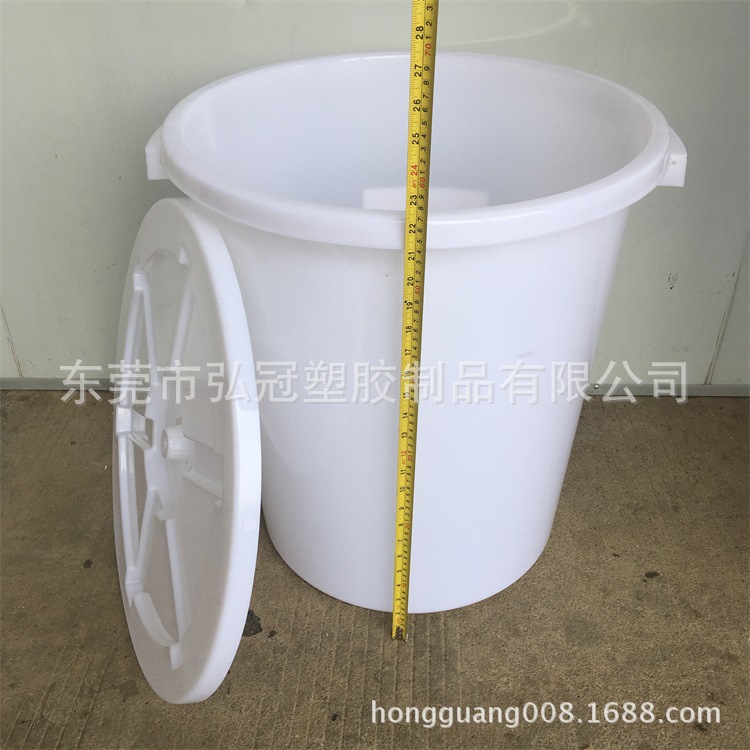供应青海 西宁 家用多规格储物箱 带盖塑料大白桶 加厚小区垃圾桶