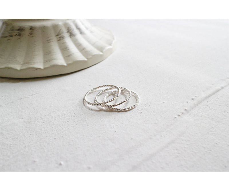 Korean version of S925 sterling silver fashion car flower flashing fine ring index finger ring joint