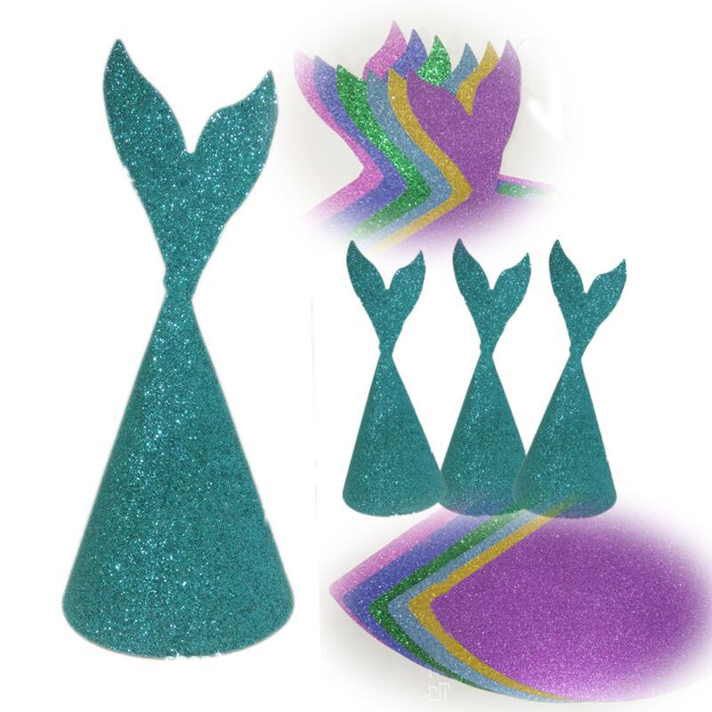 美人鱼闪粉生日帽