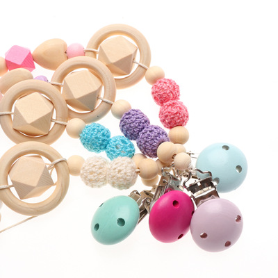 Maternity baby manual woodiness Pacifier chain Dental gum Appease Pacifier clip nipple