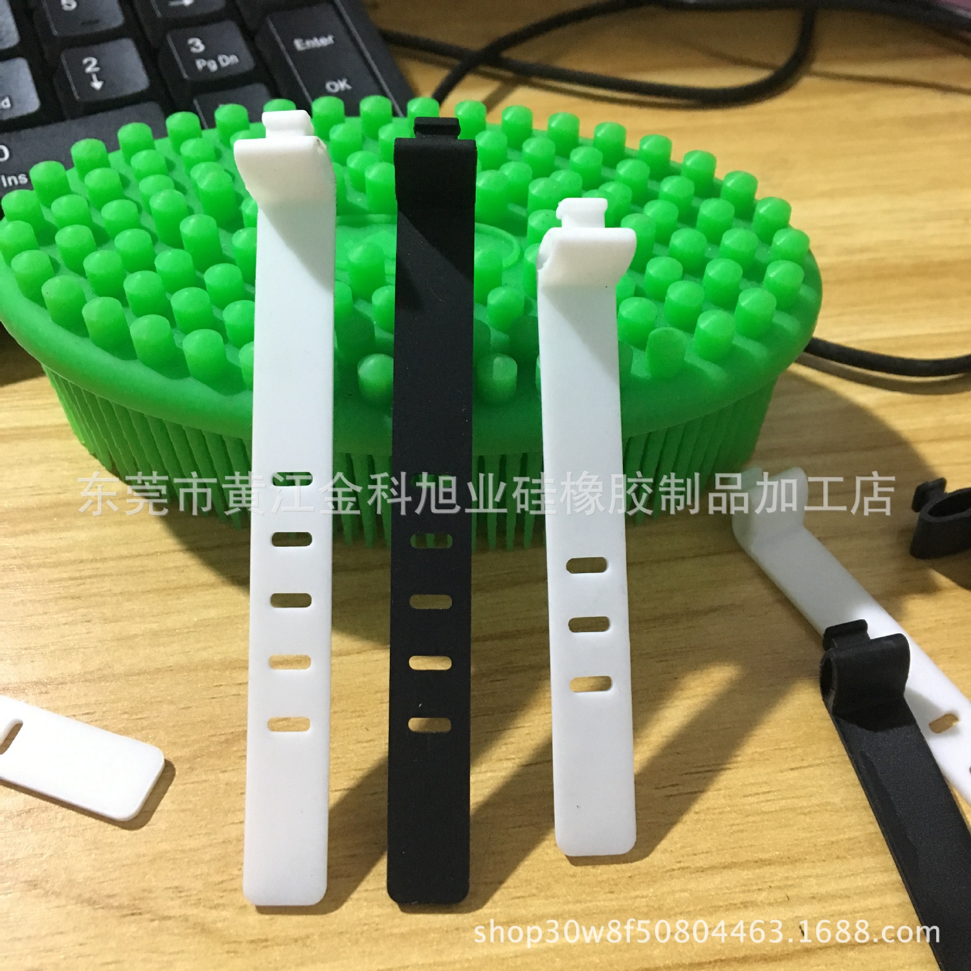 创意多功能捆绑线USB数据线白色扎带耳机线网线硅胶束线带扎线圈