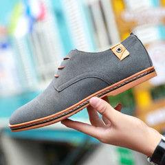 2023新款男士夏季透氣商務休閒皮鞋時尚百搭運動皮鞋跨境大碼男鞋