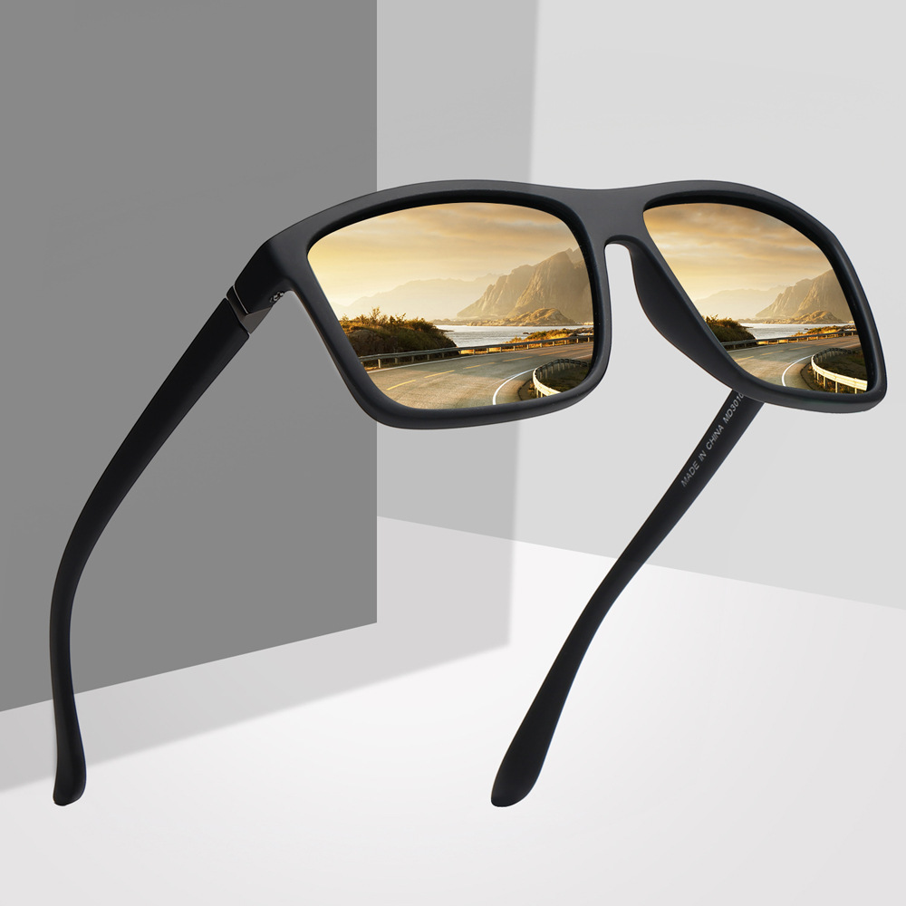 Cross-border men's polarized sunglasses driver driving square driving outdoor sunglasses sports sunshade sunglasses