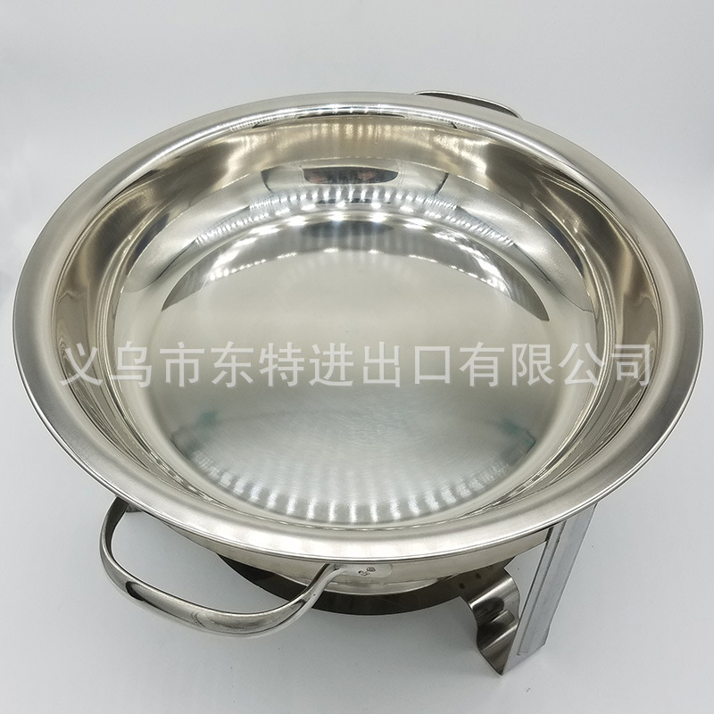 Factory direct sales of stainless steel alcohol stoves, hotel right-angle round dining stoves, buffet hanging lid dining stoves, hotel buffei stoves detail image 3