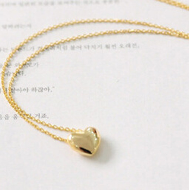 Européen Et Américain Style Simple Collier Couple Doux Amour Coeur Pendentif Collier Dames Clavicule Chaîne Petit Coeur De Pêche Collier En Gros display picture 19