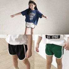韩国童装新品夏款 全棉针织儿童运动三分短裤 热裤