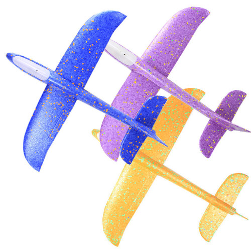 Glowing stunt version of hand-thrown airplane epp foam airplane double-hole swing toy airplane throwing glider model