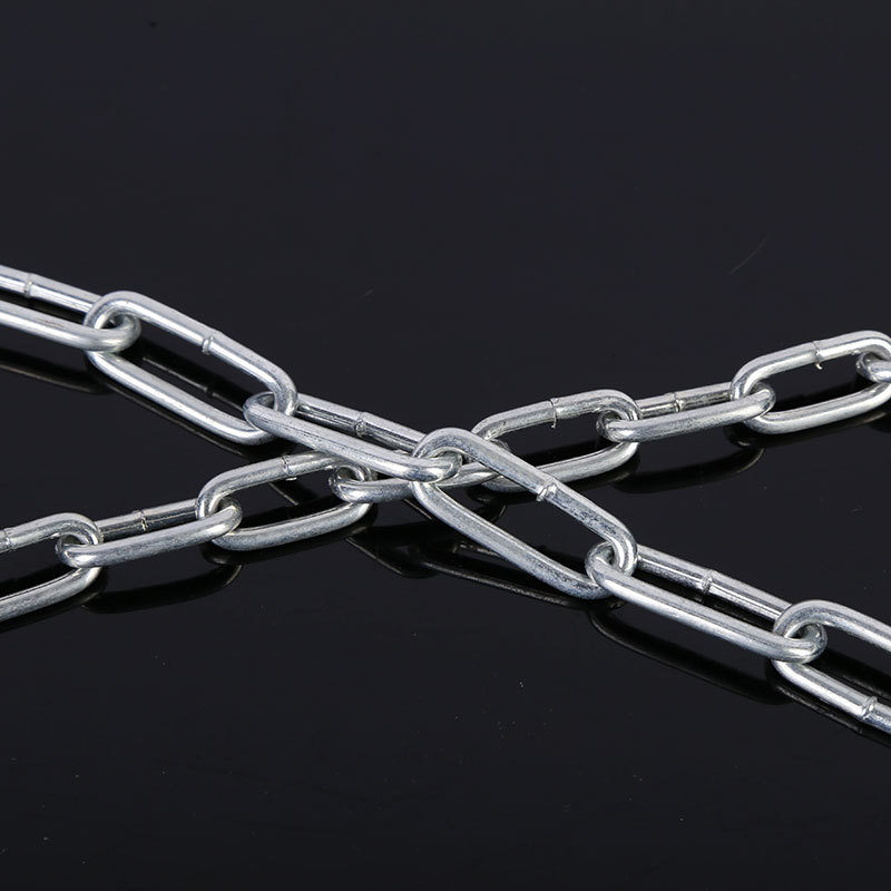 4.8MM长环镀锌链条 铁链条 黑铁链条起重链条批发多规格金属链