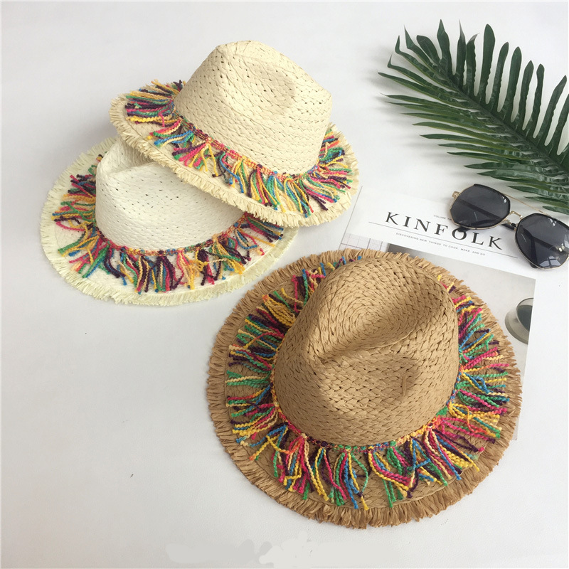 Stylish Women's Straw Hat For Summer Seaside Vacation And Beach_voghion.com