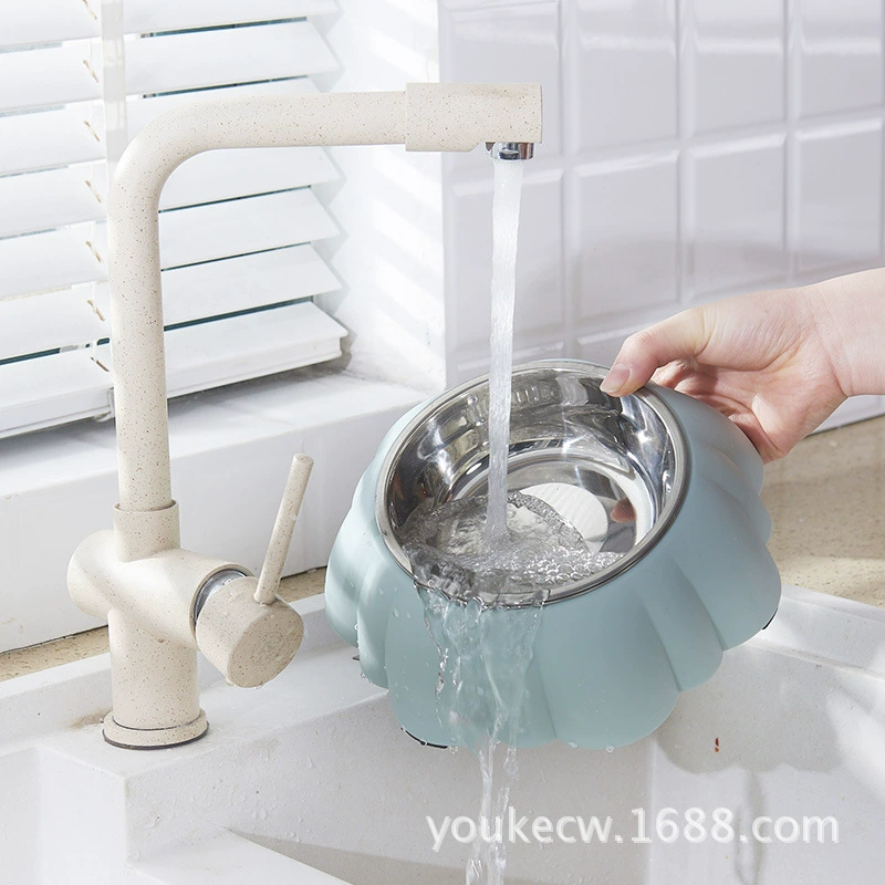 Нержавеющая сталь пластиковая миска для собак кошка чаша для домашних животных миска для еды оптом тыквенный Тип креативная миска для домашних животных милая