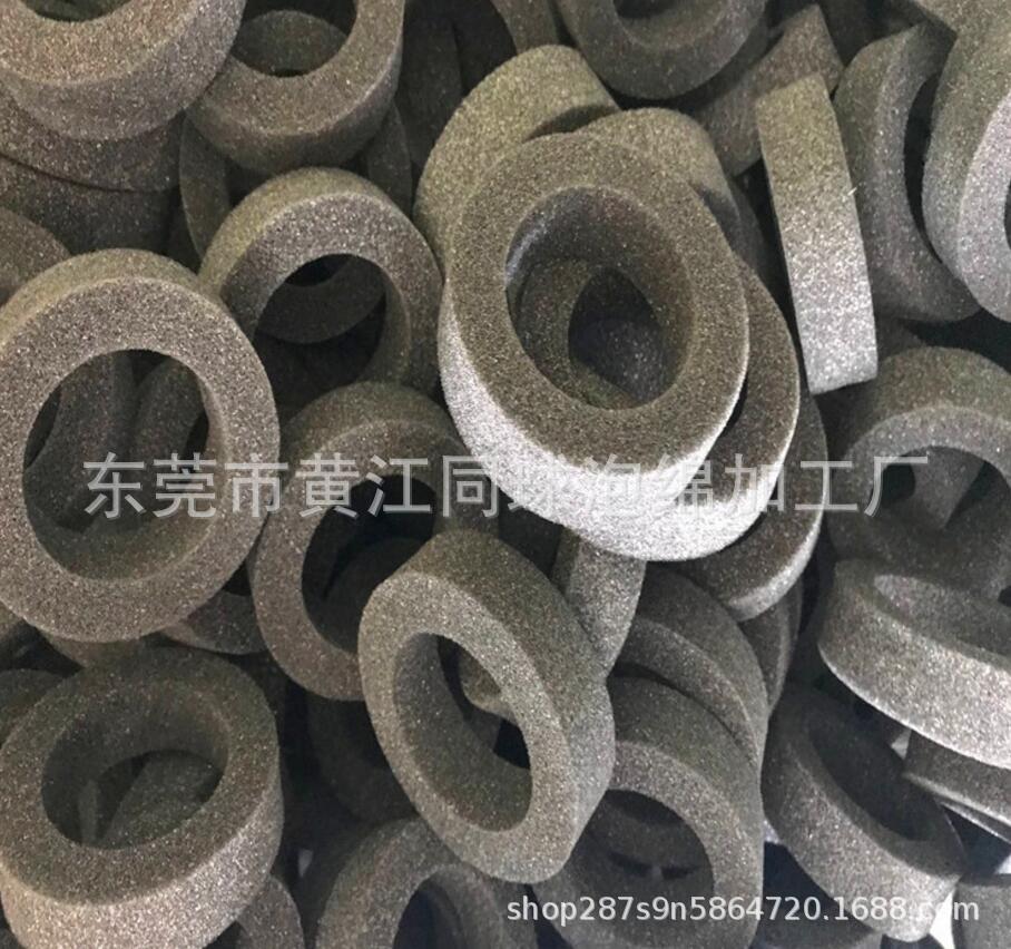 厂家直销 泡棉EVA圆圈 背胶黑色海绵圈 电池盖防震海绵 带背胶