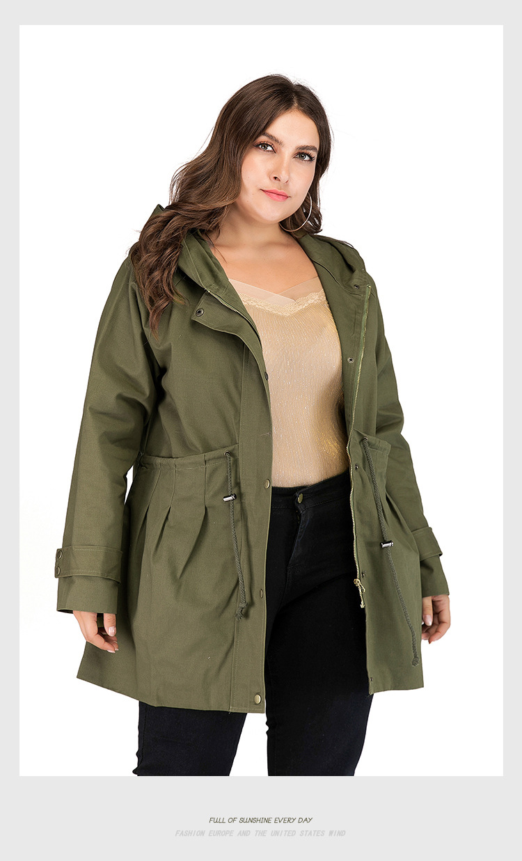 green hooded long-sleeved jacket  NSJR17185