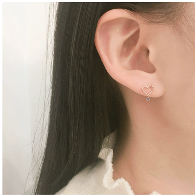 Earrings, silver 925 sample, simple and elegant design, light luxury style