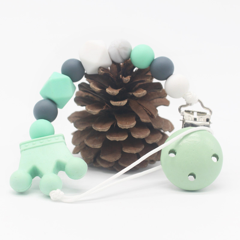 Suministros para bebés chupete Cadena de chupete de silicona para bebés clip Amazon Comercio exterior Venta caliente cadena anti-caída cadena chupete