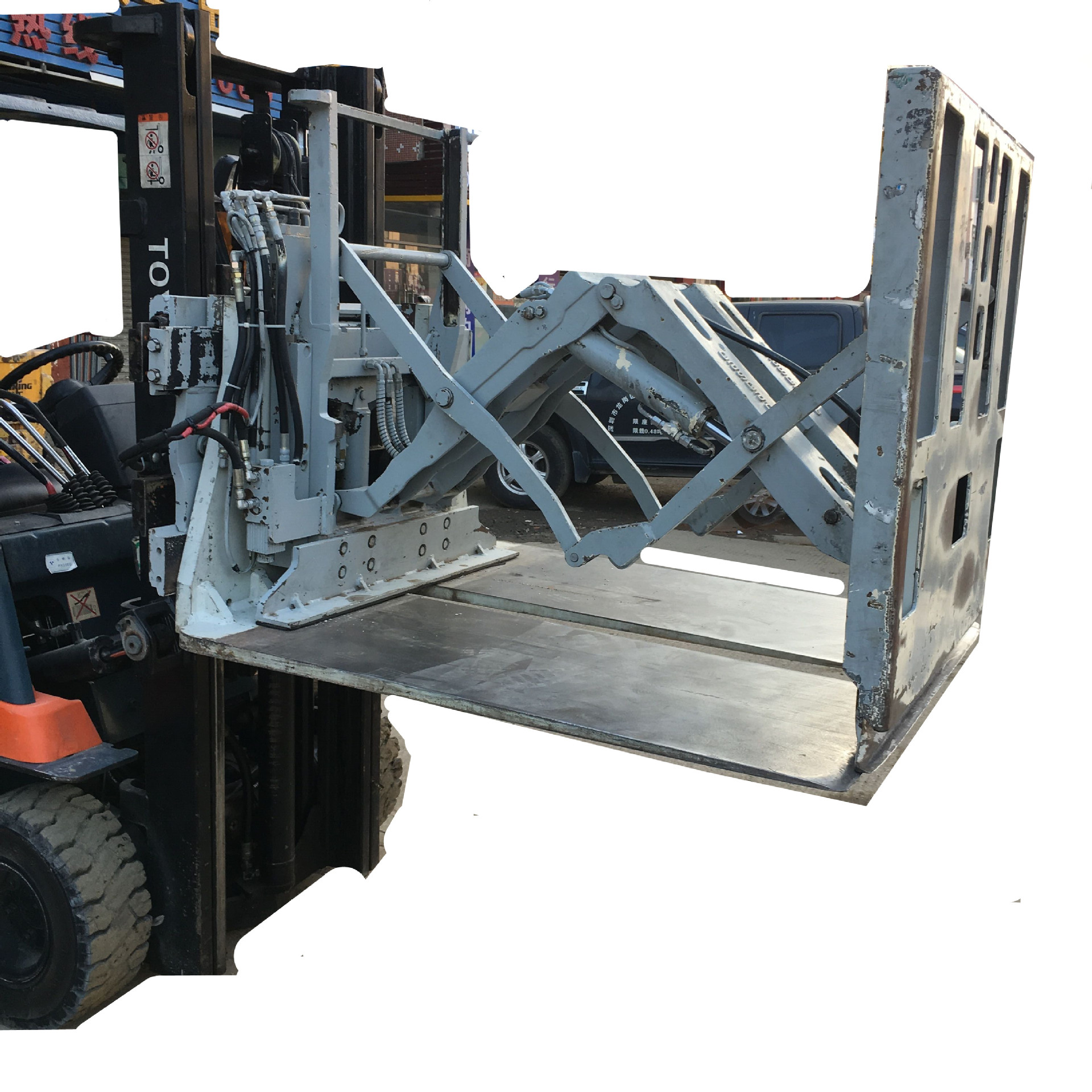 滑板可留和滑板随货物一起出两用推拉器及丰田电动叉车出租推拉器