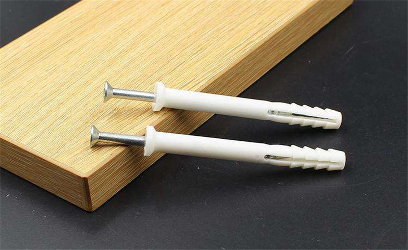 橱柜吊柜膨胀自攻螺丝配塑胶管，塑料拉爆反牙螺丝组合件。