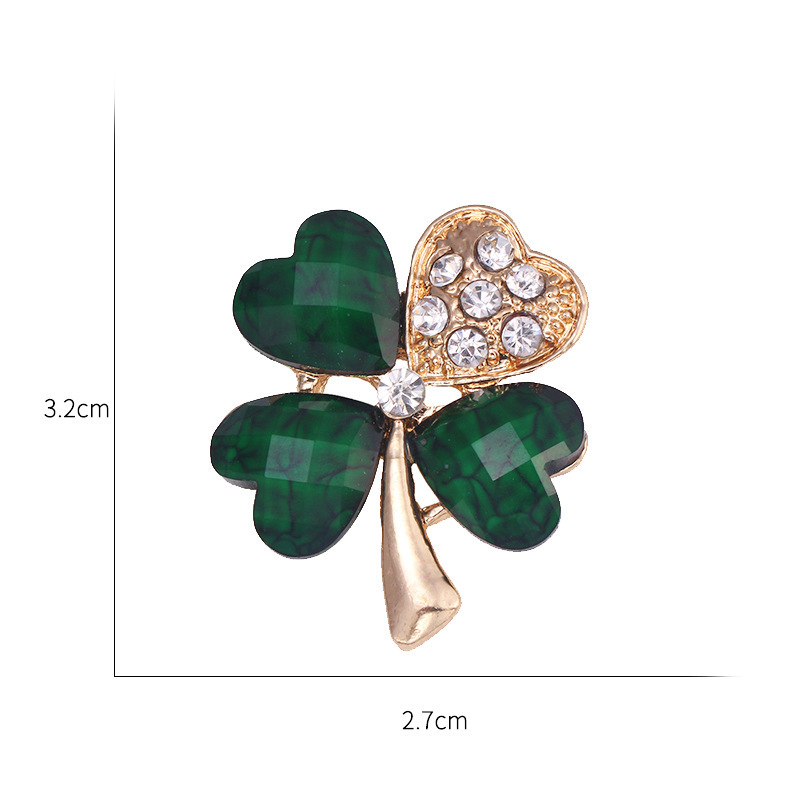 10g Weight Artificial Gemstones Inlay Material Brooches Classification Simple Style Pin Flower Alloy Rhinestone Artificial Gemstones Women's Brooches