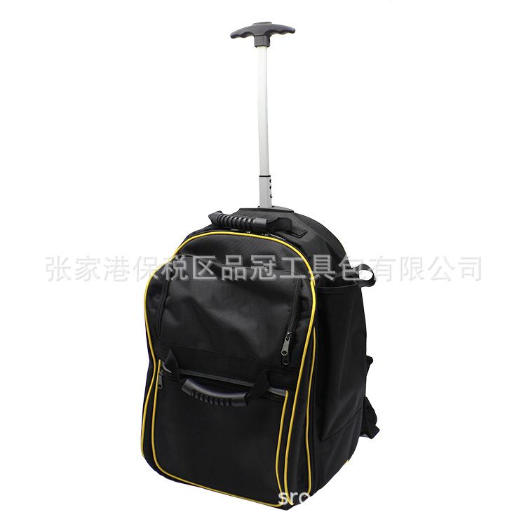 畅销款牛津布带轮子拉杆工具包大容量更能装可加工具插板