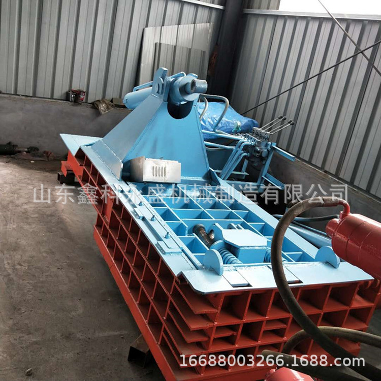 卧式废钢废铝压块成型机 车床废料压块机 钢筋头液压打包机压块机