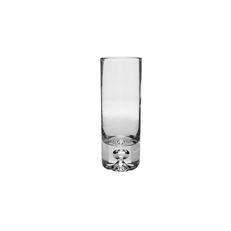 人工吹制水晶底气泡小玻璃直筒白酒杯厚底杯云吞烈酒杯茅台杯80ml